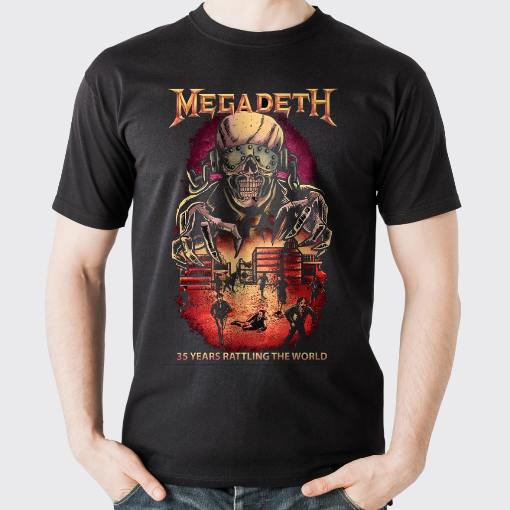Camiseta Camisa Megadeth Banda de Rock Metal Blusa 100% Algodão T