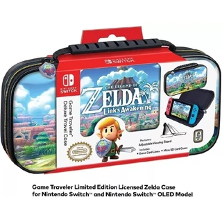 Estojo Case Capa Zelda Link's Awakening Deluxe Travel Original Nintendo Switch Padrao / Oled Oficial Com Porta Jogos