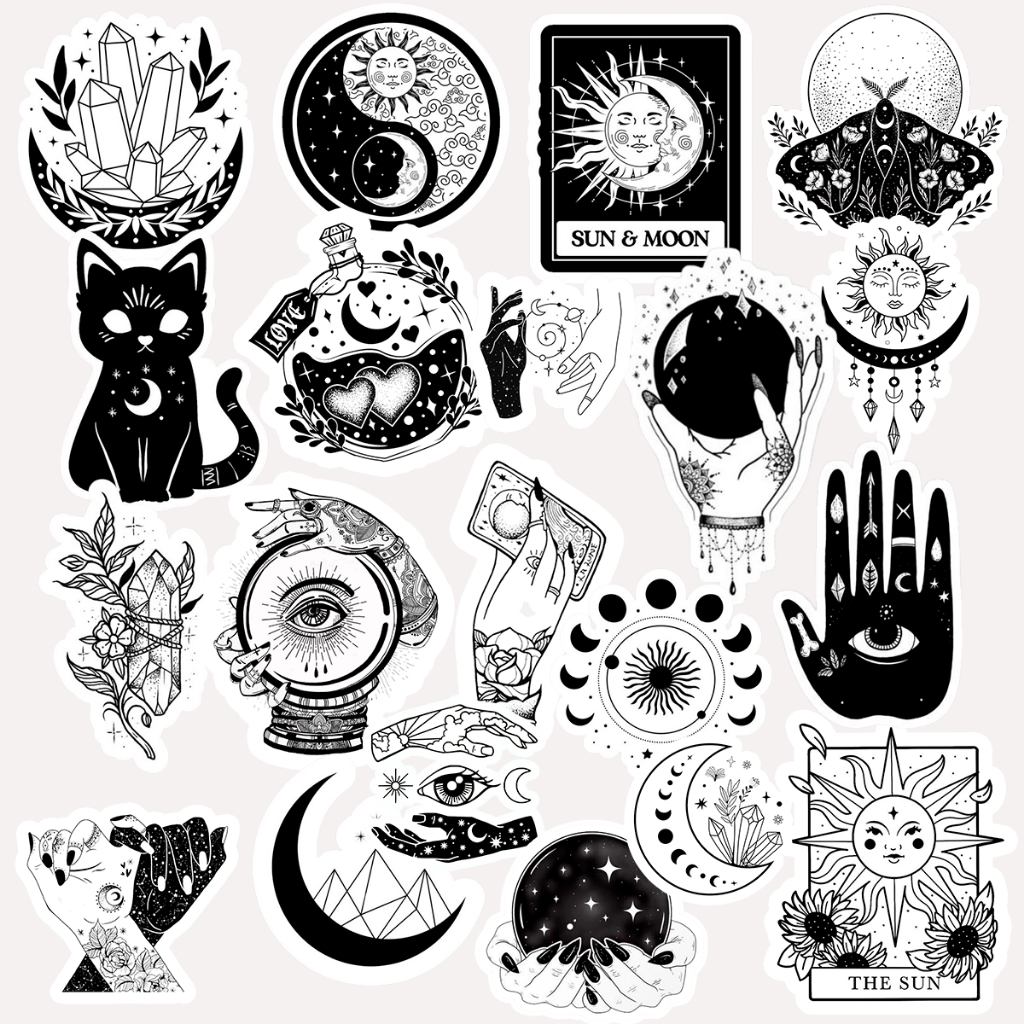 Pack Stickers- Adesivos Cristais Misticos Impermeável Personalização ...
