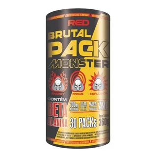 Brutal Pack Monster 30 Packs Com Beta Alanina - Red Series