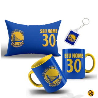 Kit Personalizado Golden State com Caneca, Almofada e Chaveiro