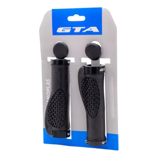 Manopla 130mm Comfort Borracha Tpr Preta Com Trava Bike Gta