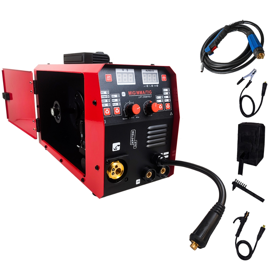 Maquina de Solda Inversora Multiprocessos MIG | MAG | MMA | TIG Bivolt LIFT-255 USK