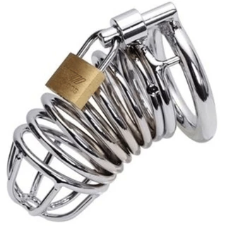 Cinto De Castidade Masculino Metal Aço Inox Pênis Fetiche Bdsm