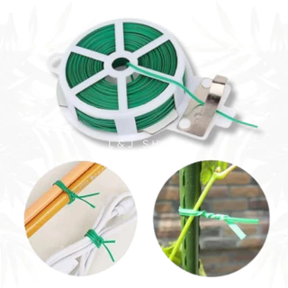 Rolo 20m Arame Encapado Amarrilho Lacre Fecho Pão Saco Organizador Cabos Fios Orquídea C/Cortador