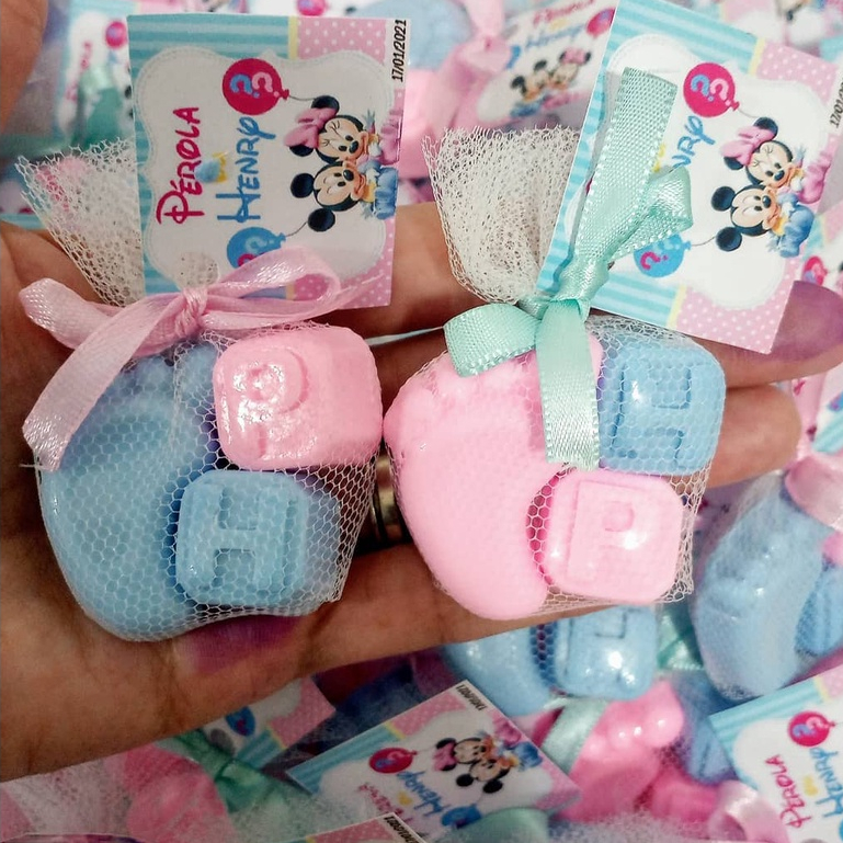 KIT10un Sabonete lembrancinha personalizado Pezinho De Bebe com ...
