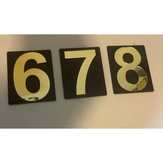 Número residencial de casa em acrílico - Prata ou Dourado Valor unitário