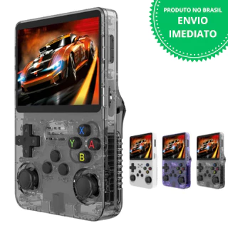 Video Game Console Portátil R36s + Película Protetora 64GB Linux Tela IPS 3.5 Polegadas Pronta Entrega
