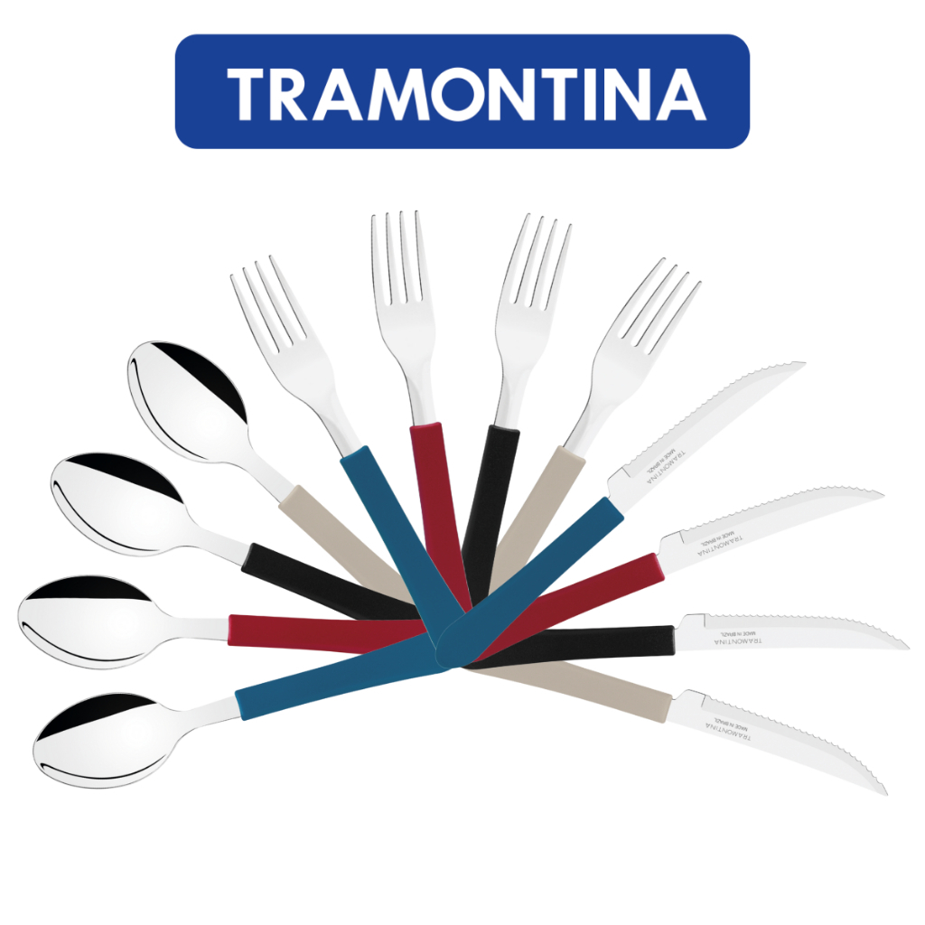Talher Tramontina de Mesa Aço Inox Faca / Garfo / Colher Premium Para ...