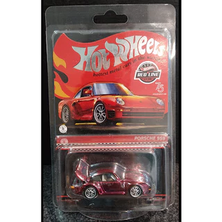 Hot Wheels RLC Porsche 959 Vermelho Red Line Club 75 anos
