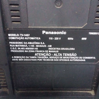 tv vhs panassonic tv-14g7 14 polegadas pra reparos