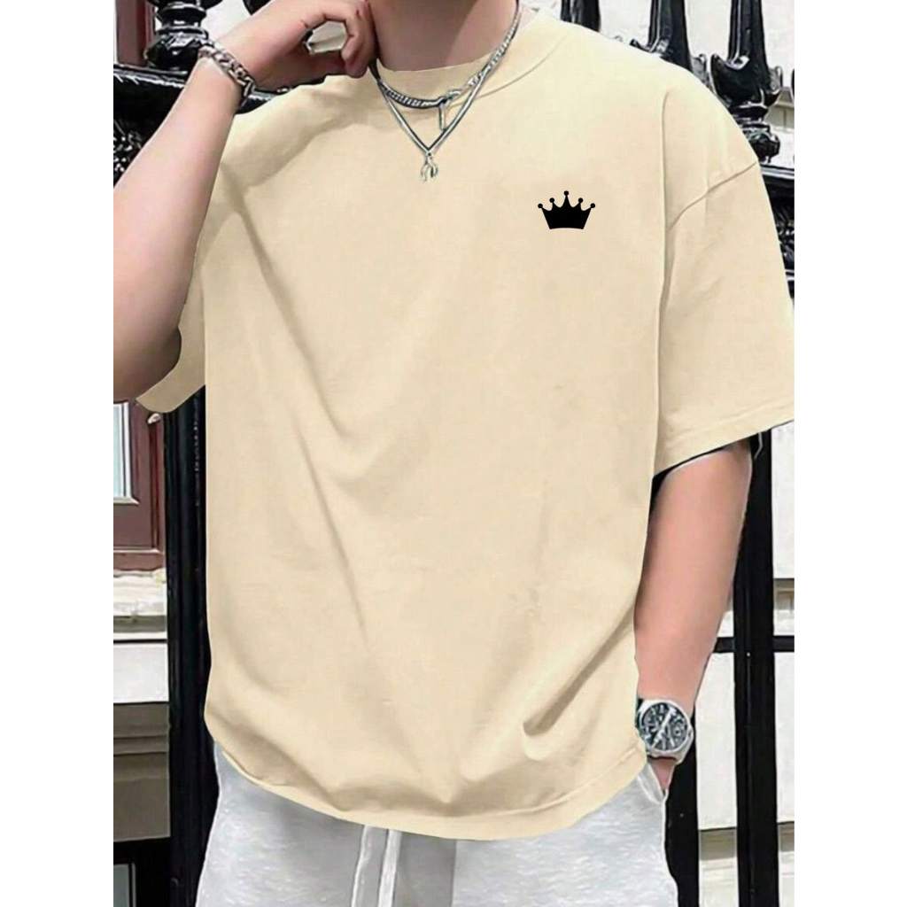 Camiseta Masculina King Coroa 100% Algodão Fio 30.1 Penteado