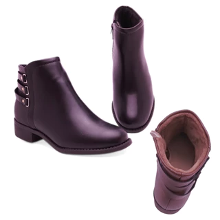 Bota Feminina Cano Curto Modare Ultraconforto Interior Aveludado Pelo Botina