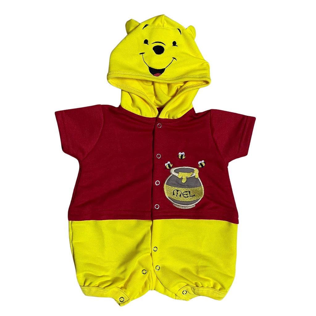 Roupa Ursinho Pooh body bebê, Festa mesversário, enxoval do Bebe ...