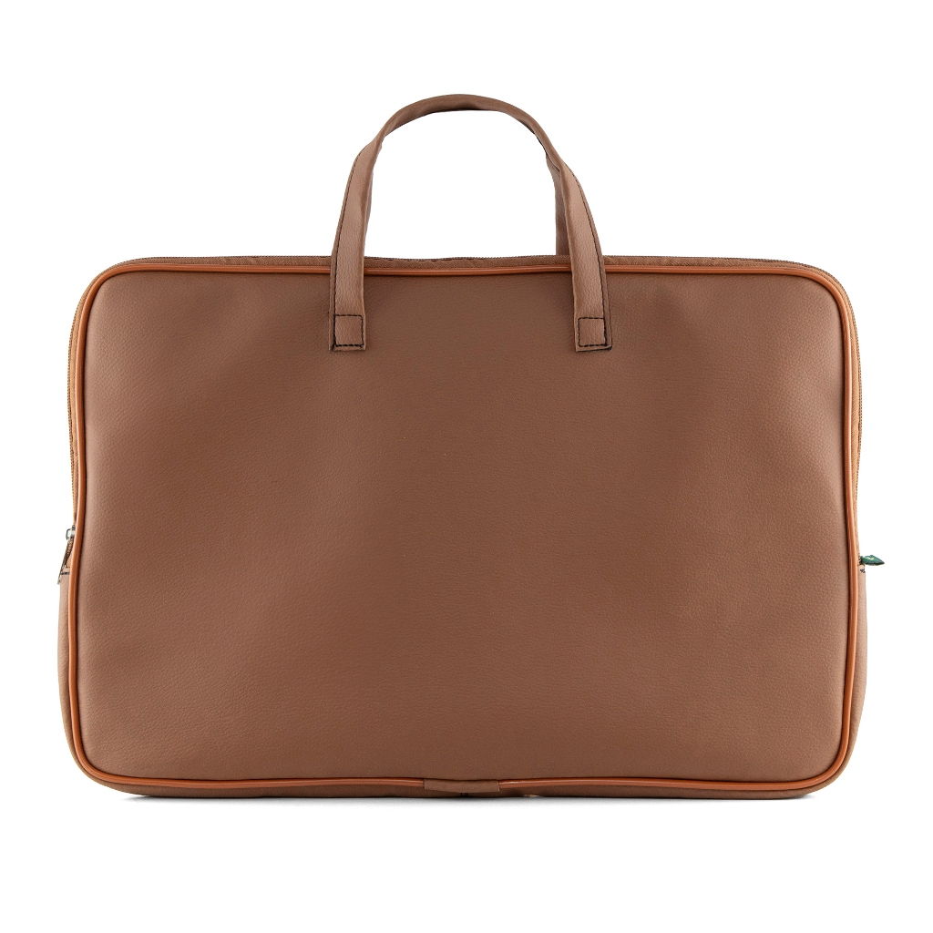 Capa Case Pasta Couro Notebook Ecológico Marrom Alças 14/15/17 ...