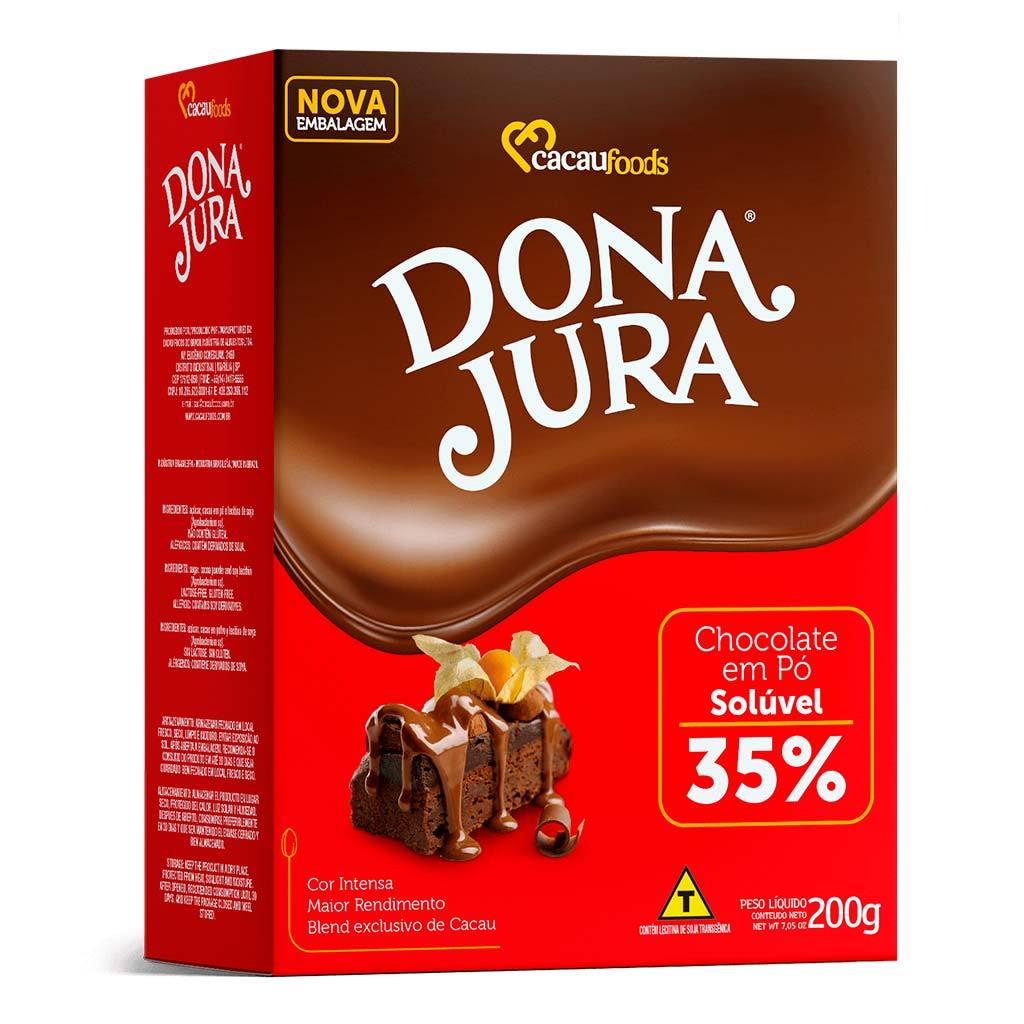 Chocolate em Pó 35% Dona Jura 200g - Cacau Foods