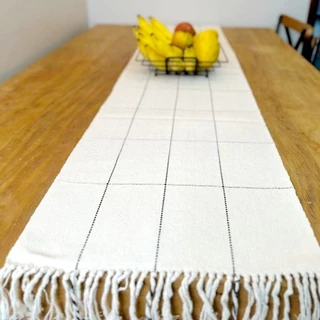Caminho Trilho Passadeira de Mesa artesanal 100% algodão para cozinha jantar casa jogo americano