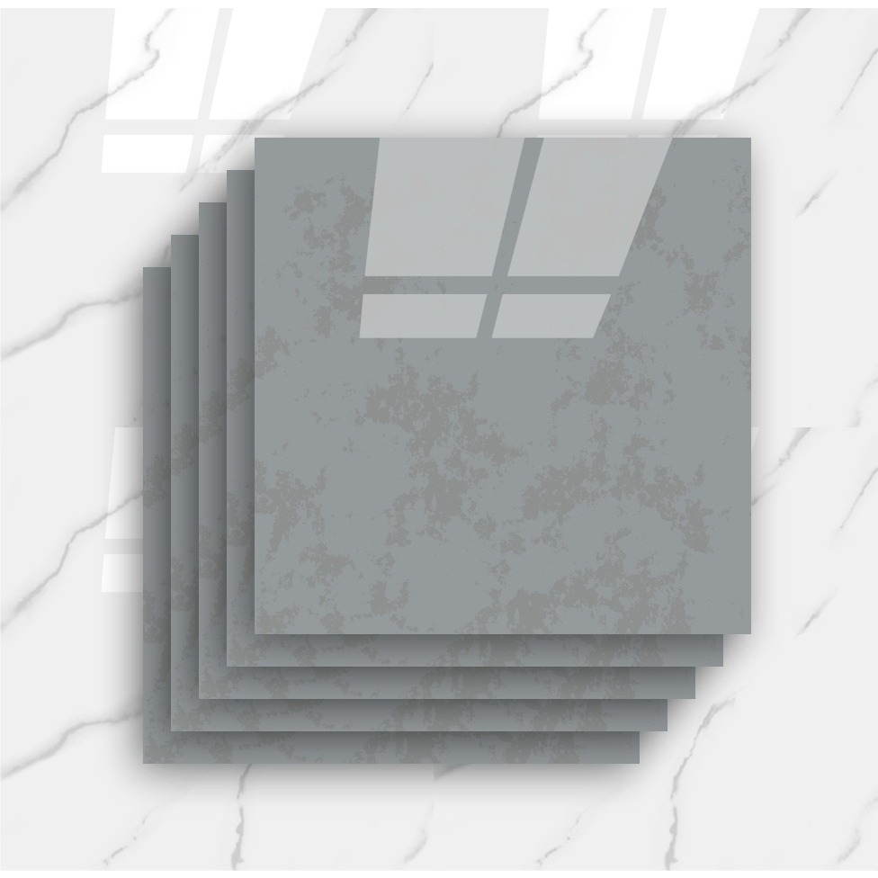 KIT COM 10 PLACAS MARMORE ADESIVAS ALTO BRILHO PAREDE E PISO - CIMENTO QUEIMADO