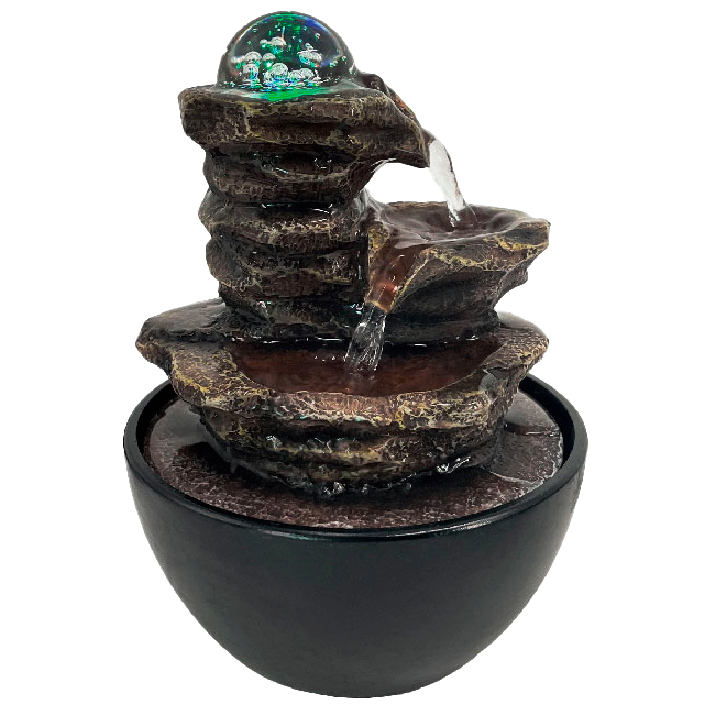 Fonte de agua decorativa com led e Bola Giratória Bivolt