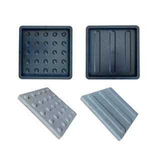 KIt 2 Formas Plásticas Piso Tátil Alerta e Direcional 25x25x2,5 ( Calçada Para Deficiente Visual )