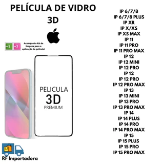 Película De Vidro 3D Temperado Para Iphone 7/8G 7/8 PLUS XS XR XS MAX 11 12 13 14 15 PRO MAX