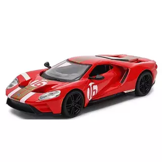 Miniatura Ford GT 2017 Heritage Edition Kinsmart 1:38 Metal e Fricção Vermelho