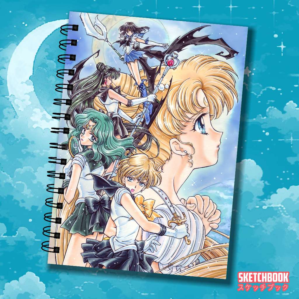 Sketchbook Caderno Universitário Personalizado Anime Sailor Moon offset ...