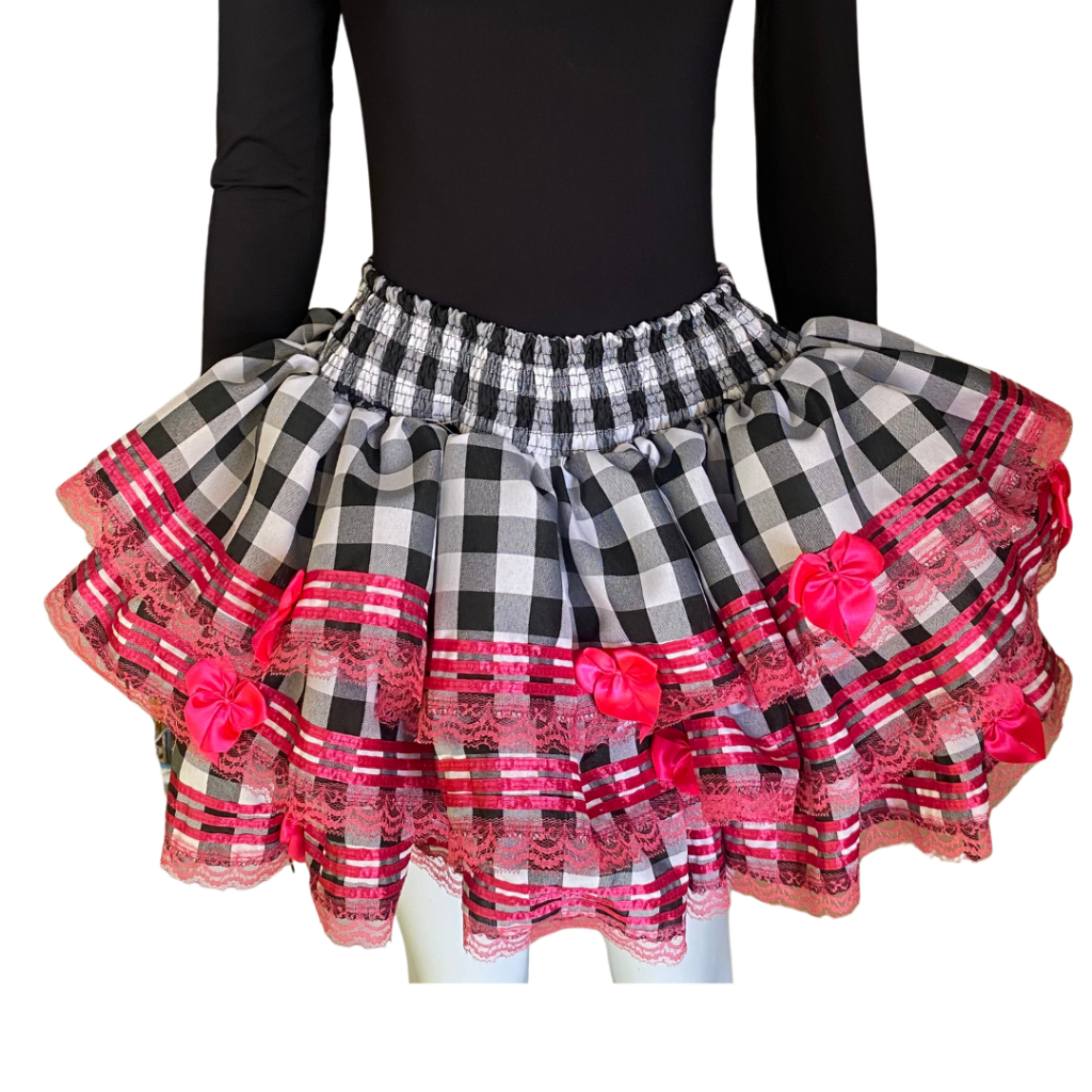 SAIA CAIPIRA FESTA JUNINA TRAJE JUNINO ROSA | Shopee Brasil