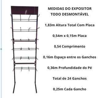 Display Expositor Encartelados Para Chinelos Rasteiras Brinquedos - PRETO