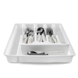 Organizador/ Suporte/ Separador/ Porta Talheres Gaveta Cozinha 5 Divisórias