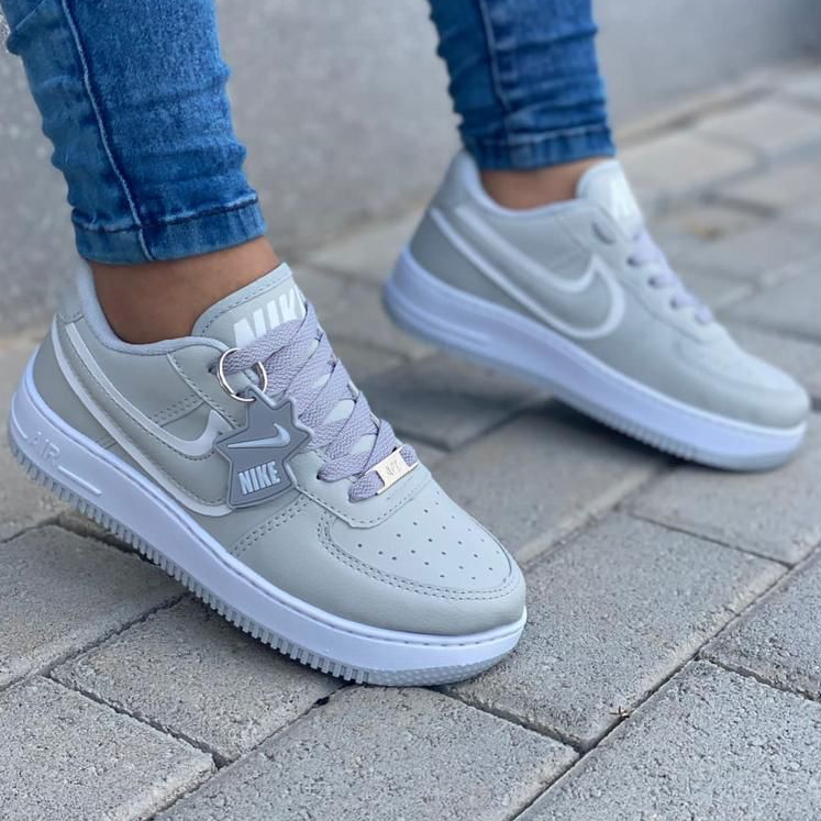 PRONTA ENTREGA TENNIS FEMININO OFERTA MODA BLOGUEIRA CASUAL BRANCO/CINZA/PRETO BICOLOR 34 AO 39 LANÇAMENTO TENDENCIA CONFORTAVÉL BRBHUMLA-2487