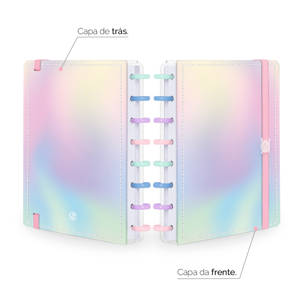 Caderno De Disco ISCOOL Capa Dura Prime Inteligente Colors 80 Folhas ...