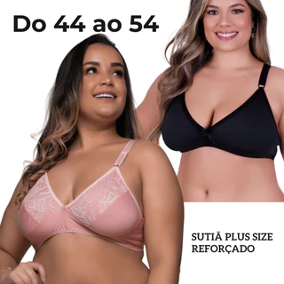 Kit com 2 Sutiãs PLUS SIZE Renda Sustentação Reforçado