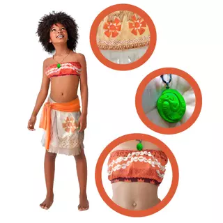 Fantasia Moana - Top + Saia + Faixa + Colar - roupa infantil menina