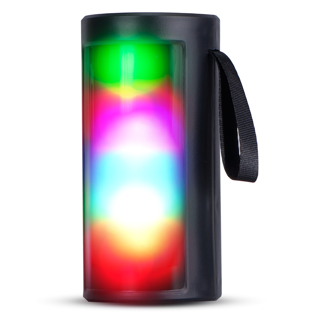 Caixa de Som Bluetooth 5.0 5W Rms Leds Rgb Portátil TWS Mp3 SD Usb Pen drive Rádio FM