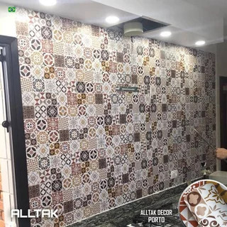 Adesivo Azulejo Portugues Lavável Cozinha Parede 2,50mx 60cm