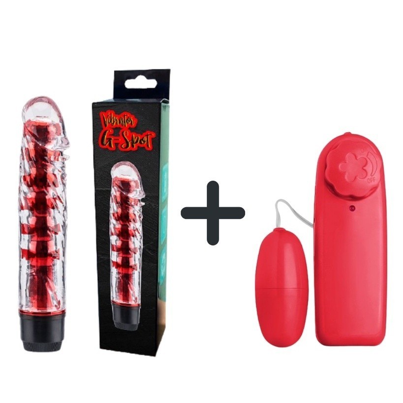 KIT Vibrador de Silicone Personal com Capa Texturizada e Vibrador Bullet Multivelocidades SEX SHOP
