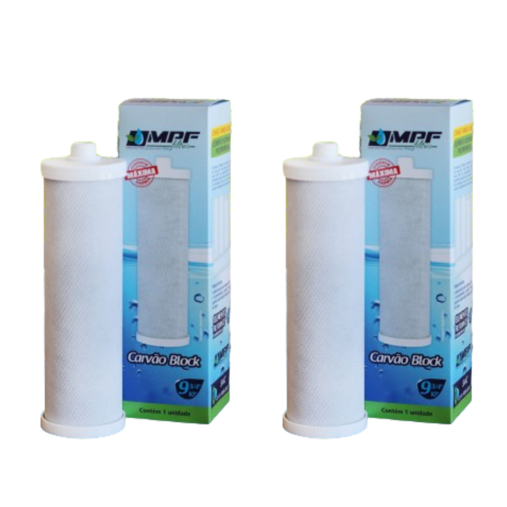 Kit 2 Unidades Elemento Refil Vela Carvão Block Com Rosca 9.3/4 Reparo ...
