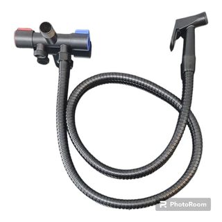 Ducha Higiênica Registro Duplo Aço Inox Super Luxo Com Duas Saídas Independente