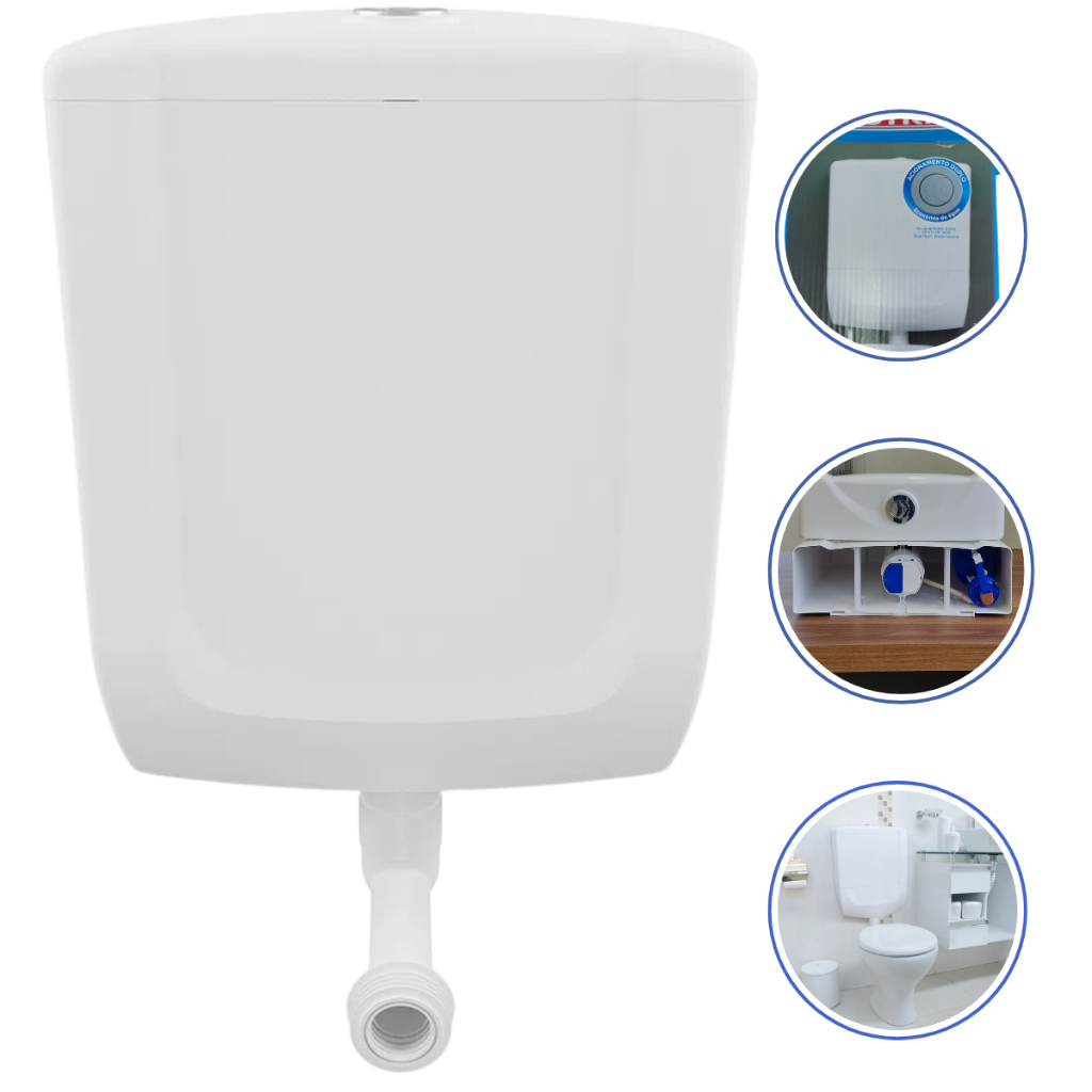 CAIXA DE DESCARGA BAIXA ASTRA BRANCA 2 FLUXOS 3 E 6 LITROS