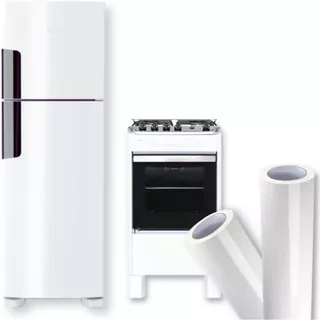 Adesivo Vinil Branco Brilho Fosco Envelopamento moveis Geladeira Fogão Decoração
