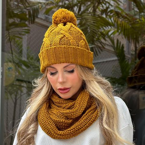 Touca Feminina - Gorro Feminino -Touca Pompom Inverno - Gorro Adulto ...