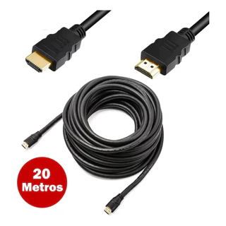 Cabo Hdmi Premium Gold 20 Metros Hd Tv Pc 20m Xbox Projetor