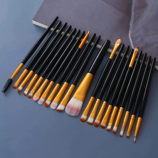 KIT 20 Pcs Pincéis De Maquiagem + Kit 4 Pincel Sereia Para/1 pc Pincel Plano para Base