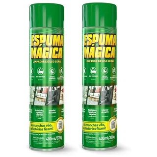 KIT COM 2 ESPUMA MAGICA AERSSOL LIMPA TUDO PROAUTO