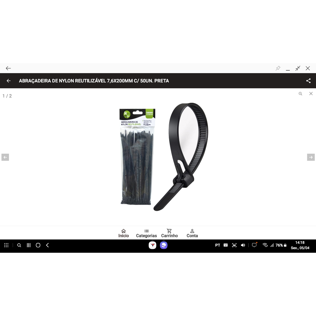 Reutilizavel Enforca-gato-7,6x200-mm-pct-c/-50-unidades | Shopee Brasil