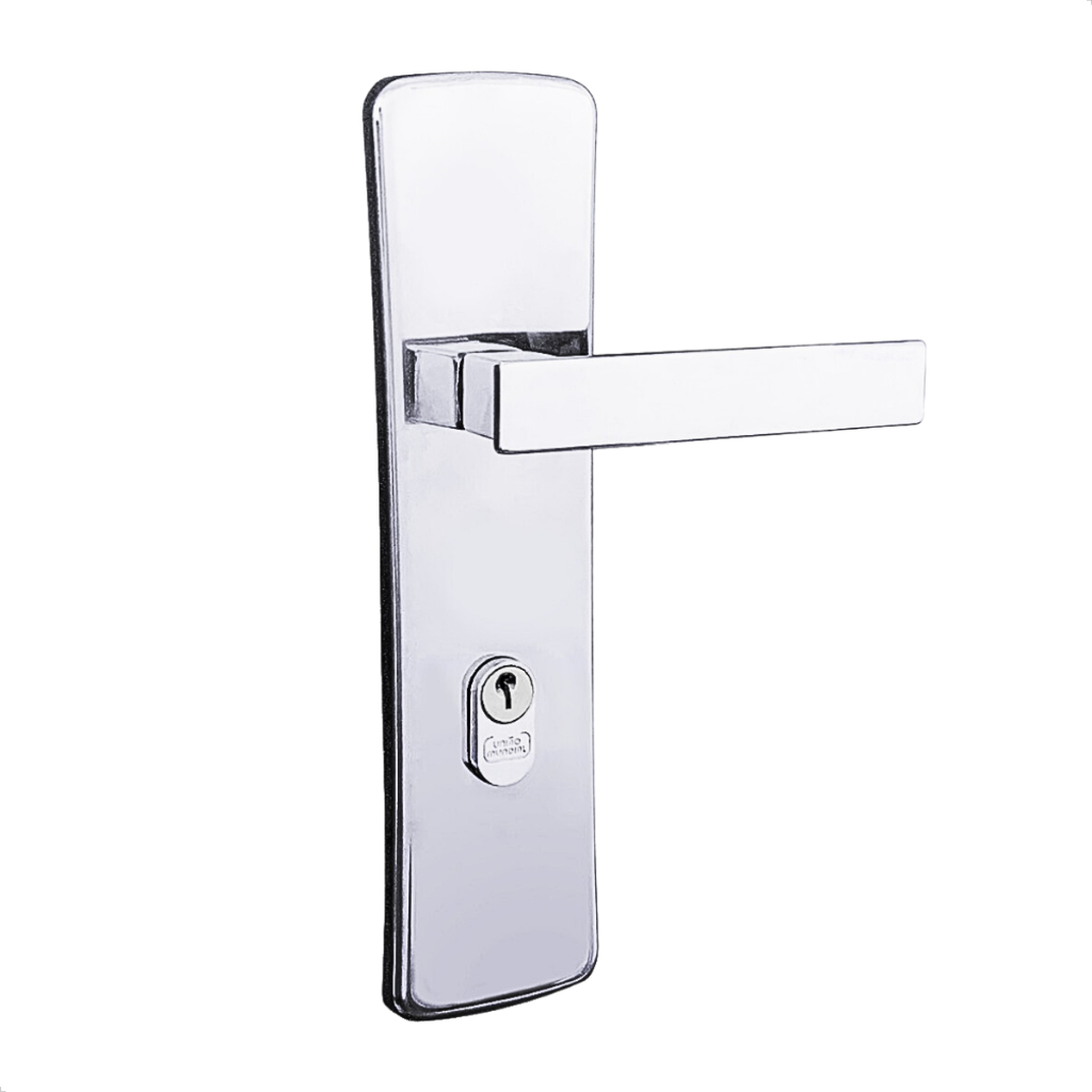 Fechadura Externa Topázio Máq. 55mm Espelho Grande União Mundial