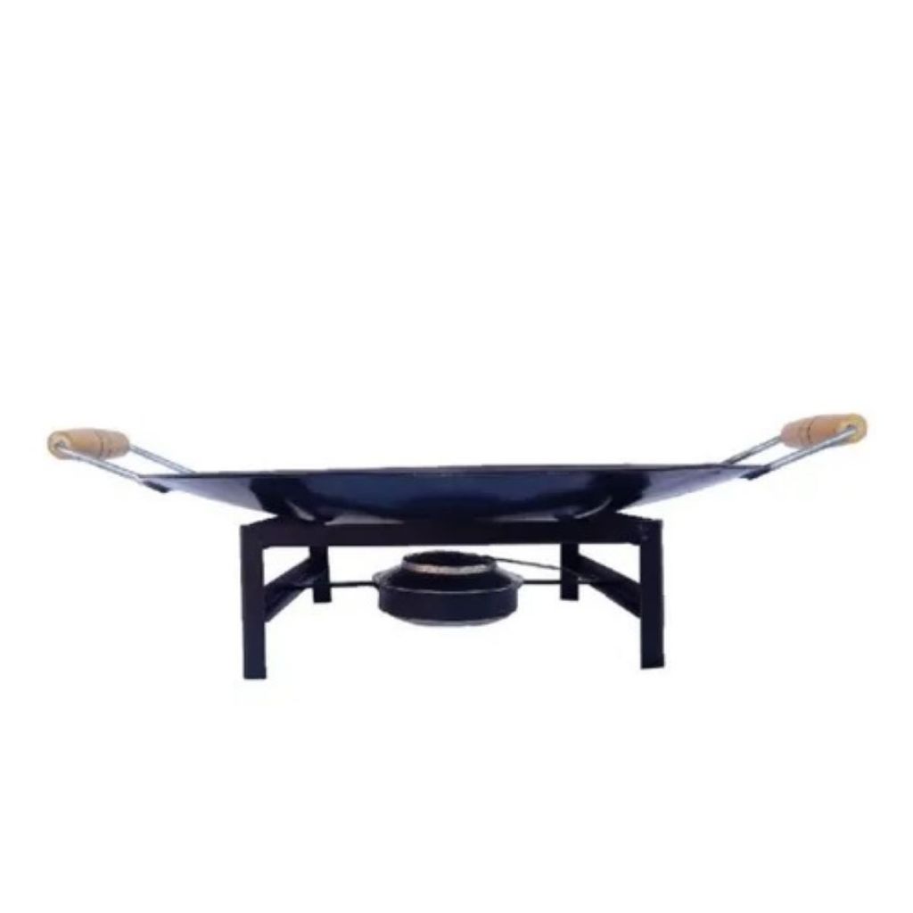 Disco Chapa de Arado Aço Carbono 47 Cm + Fogareiro A Álcool G