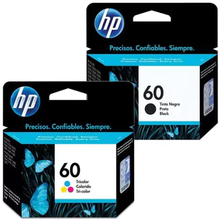 Kit Cartuchos Originais Hp 60 Preto E 60 Color P D1660