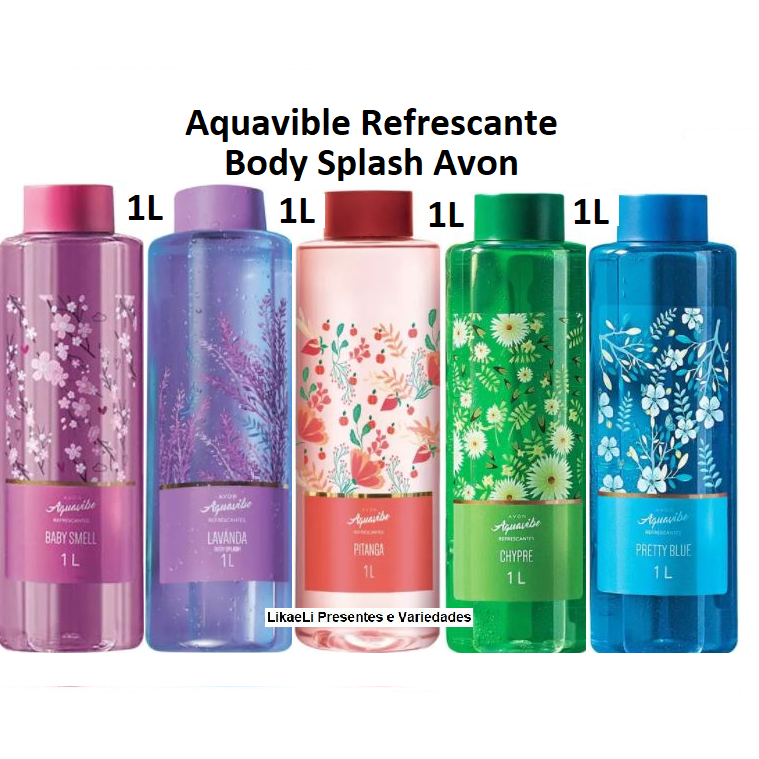Aquavibe Refrescantes Body Splash Avon 1L Várias Fragrâncias ...